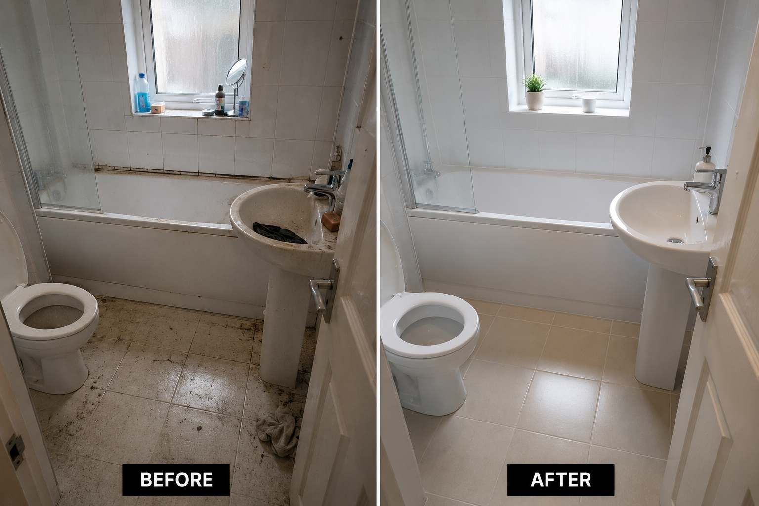 After deep cleaning result showing a refreshed property interior