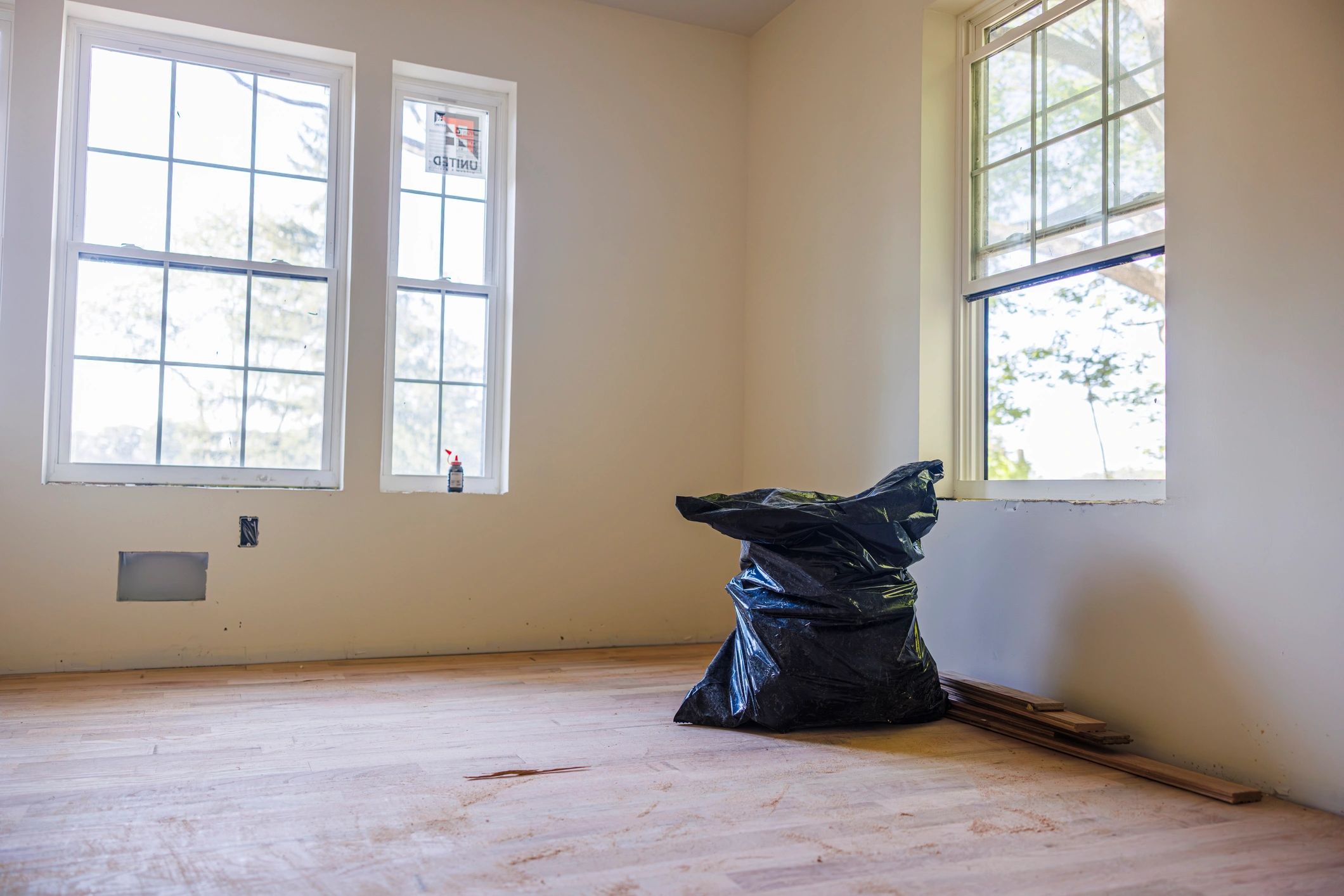 After property clearance result showing a cleared interior ready for use