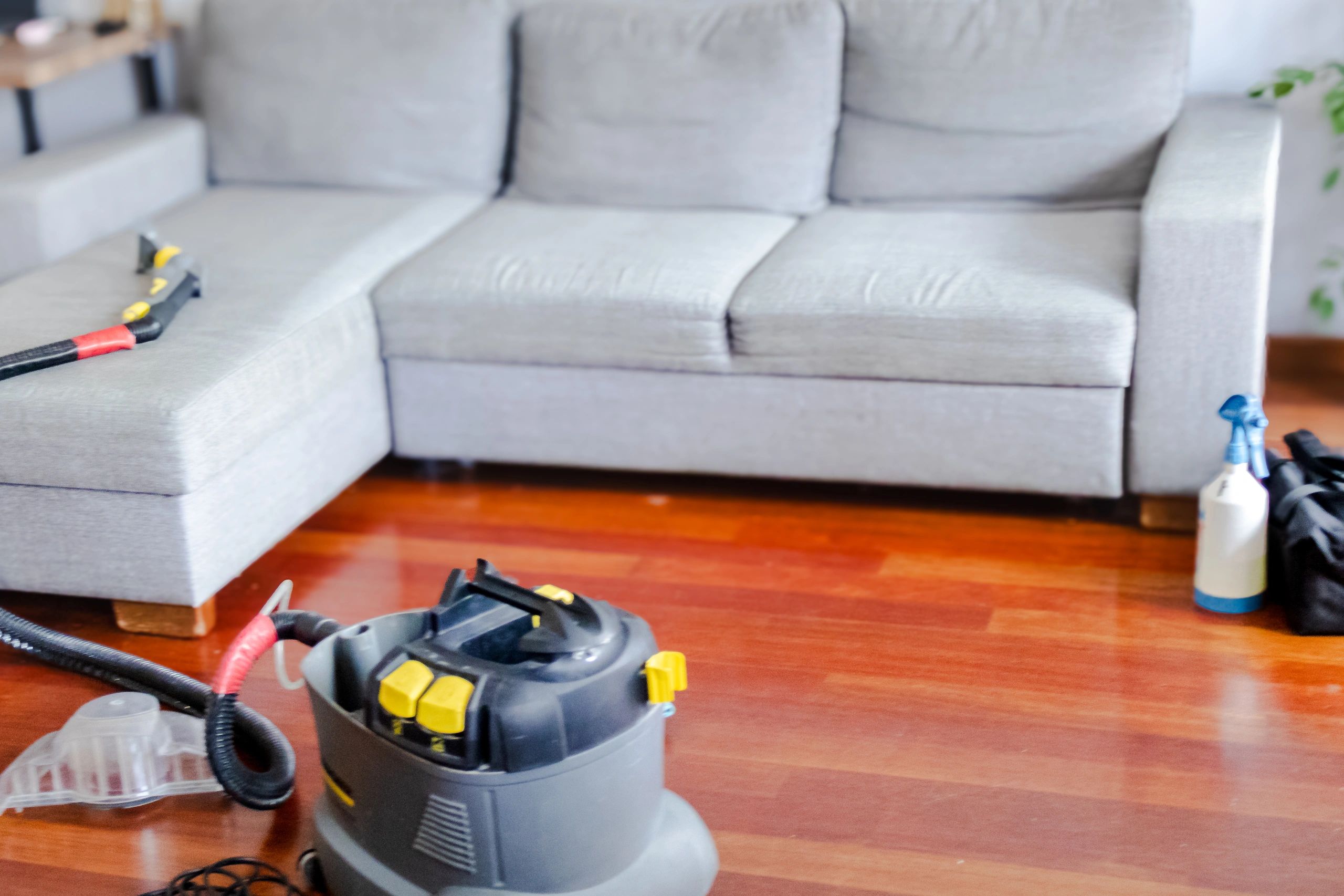 Deep cleaning equipment in a modern home