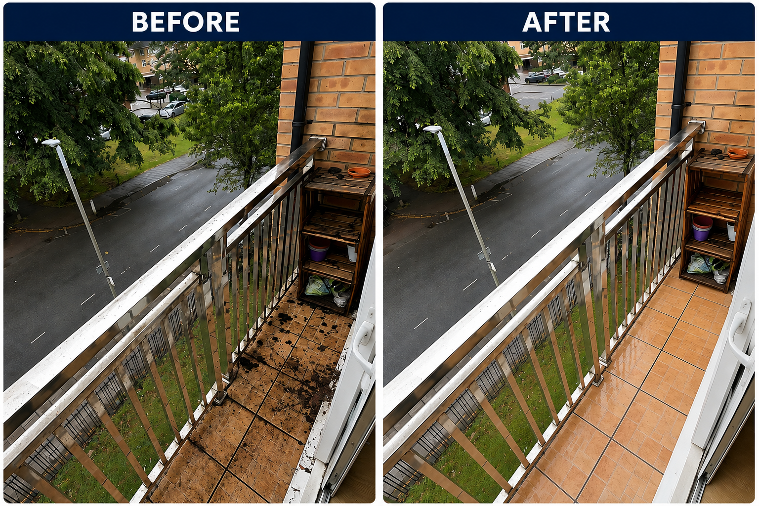After deep cleaning result showing a property finished to a higher standard