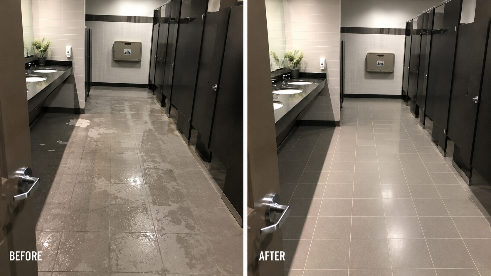 After commercial cleaning result showing a cleaner more presentable property area