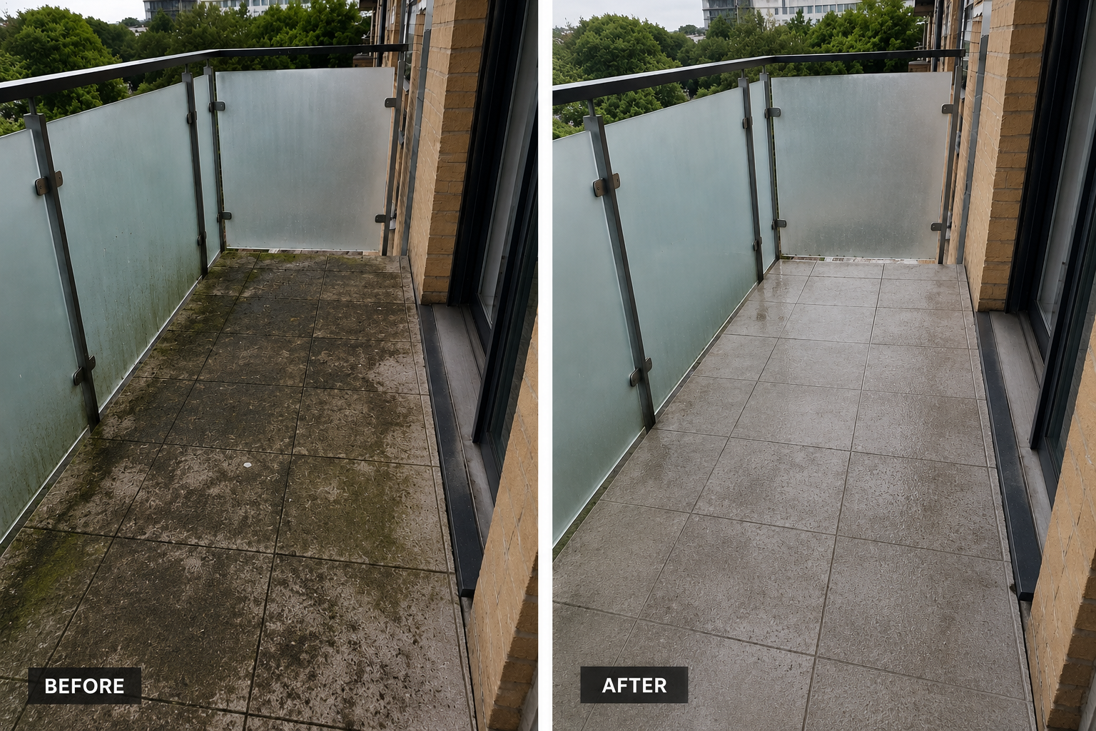 Before deep cleaning result showing a room before final presentation