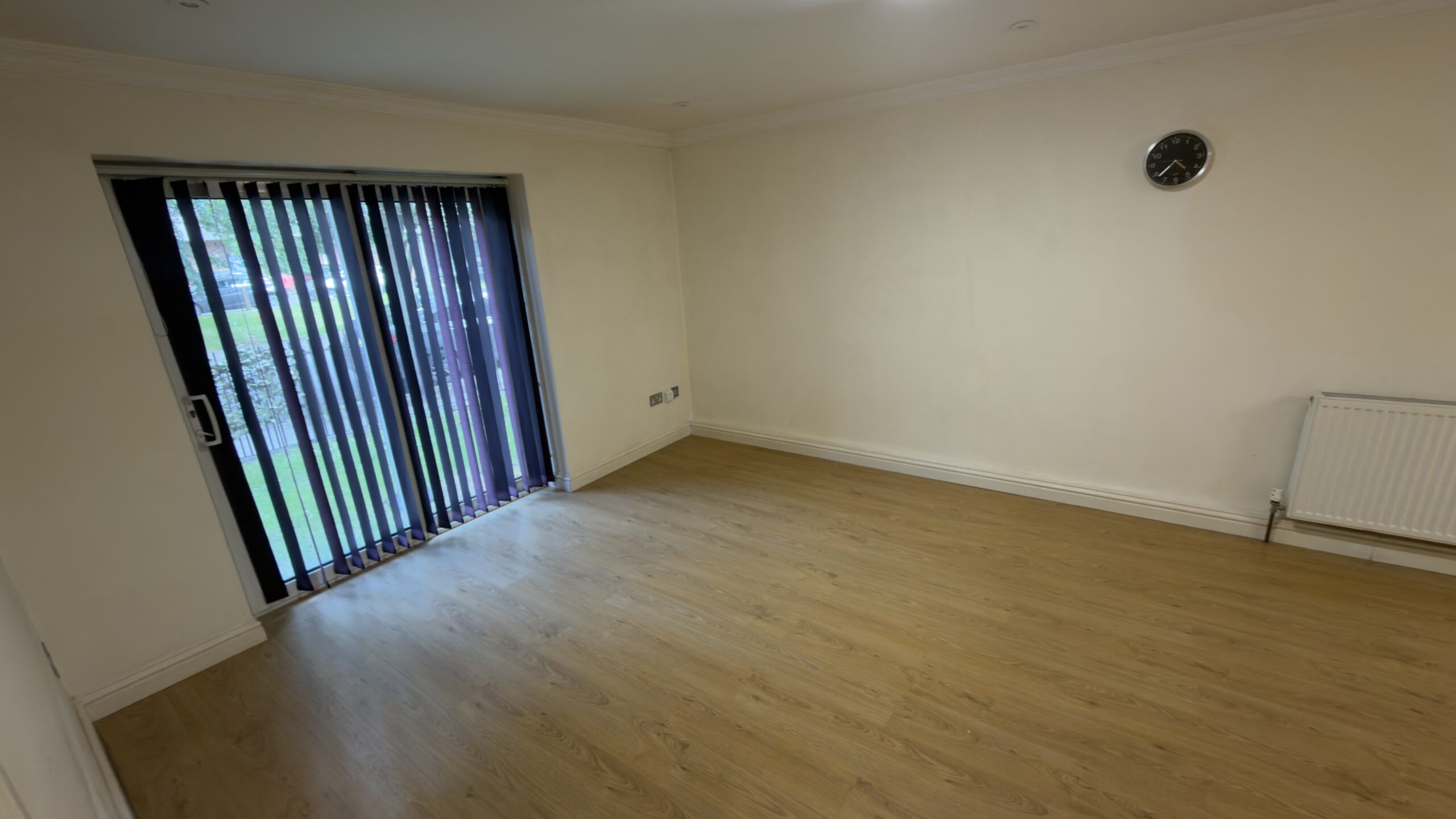 After move-in move-out cleaning result showing a room ready for inspection