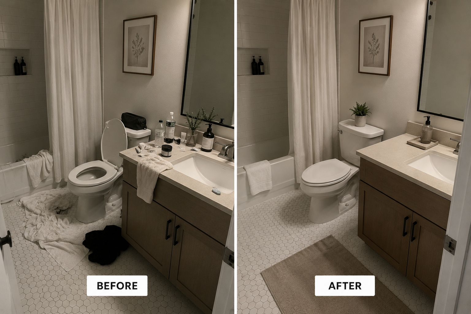 Airbnb cleaning result showing a fresh, well-presented property